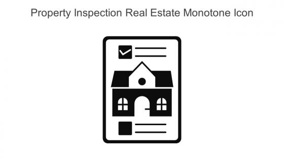Property Inspection Real Estate Monotone Icon In Powerpoint Pptx Png And Editable Eps Format