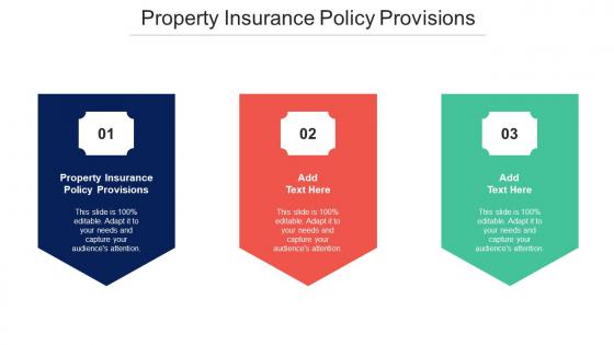Property Insurance Policy Provisions Ppt Powerpoint Presentation Show Design Ideas Cpb