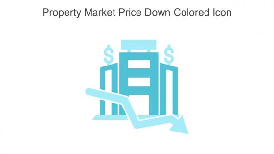 Property Market Price Down Colored Icon In Powerpoint Pptx Png And Editable Eps Format