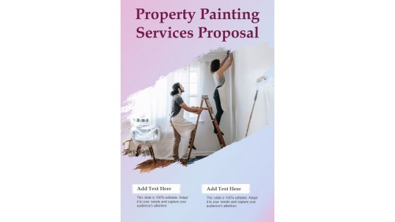 Property Painting Services Proposal One Pager Sample Example Document