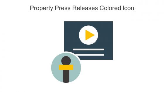 Property Press Releases Colored Icon In Powerpoint Pptx Png And Editable Eps Format