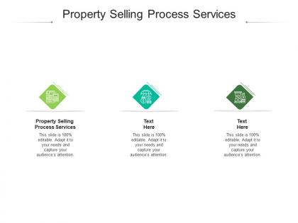 Property selling process services ppt powerpoint presentation icon cpb