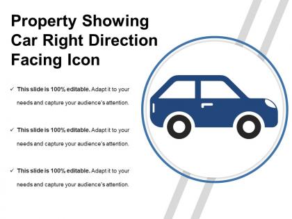 Property showing car right direction facing icon