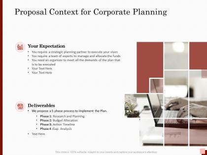 Proposal context for corporate planning ppt powerpoint presentation layouts show