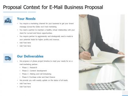 Proposal context for e mail business proposal marketing ppt powerpoint slides
