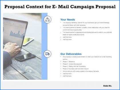 Proposal context for e mail campaign proposal ppt powerpoint presentation ideas