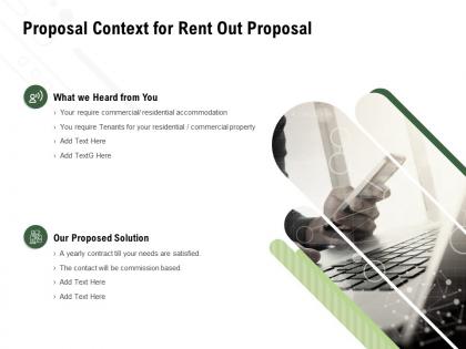Proposal context for rent out proposal ppt powerpoint presentation slides design ideas