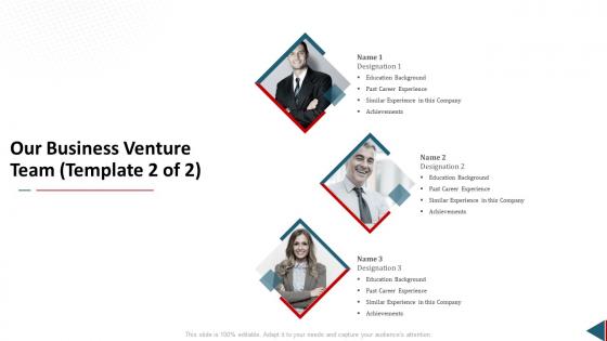 Proposal for business venture our business venture team