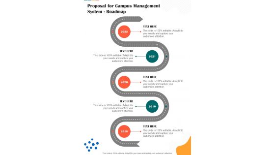 Proposal For Campus Management System Roadmap One Pager Sample Example Document