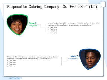 Proposal for catering company our event staff communication ppt powerpoint presentation layouts