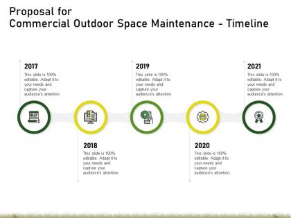 Proposal for commercial outdoor space maintenance timeline ppt powerpoint structure