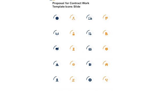 Proposal For Contract Work Template Icons Slide One Pager Sample Example Document