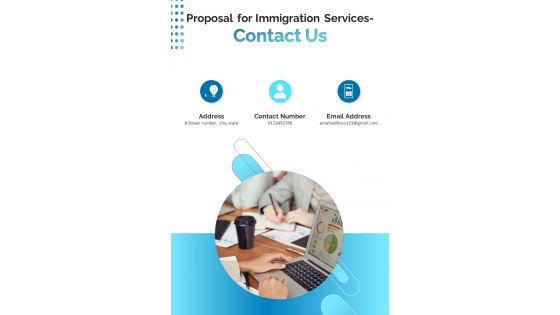 Proposal For Immigration Services Contact Us One Pager Sample Example Document