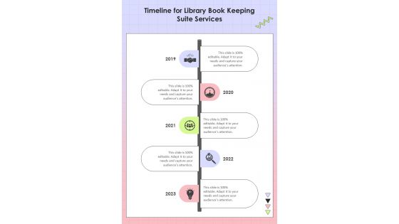Proposal For Library Book For Timeline One Pager Sample Example Document