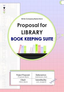 Proposal For Library Book Keeping Suite Report Sample Example Document