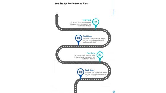 Proposal For New Job Position Roadmap For Process Flow One Pager Sample Example Document