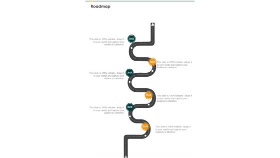 Proposal For New Product Marketing Roadmap One Pager Sample Example Document