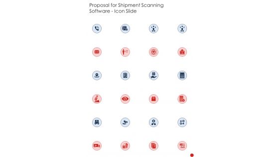 Proposal For Shipment Scanning Software Icon Slide One Pager Sample Example Document