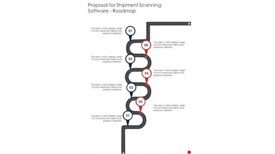 Proposal For Shipment Scanning Software Roadmap One Pager Sample Example Document
