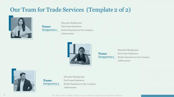Proposal for trade services our team for trade services