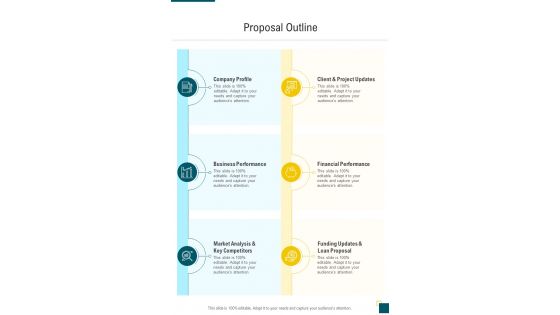 Proposal Outline Financial Proposal One Pager Sample Example Document