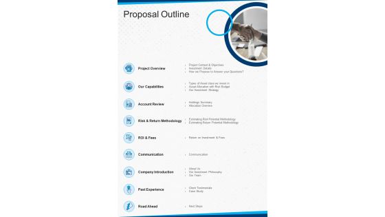 Proposal Outline Wealth Advisory Proposal One Pager Sample Example Document