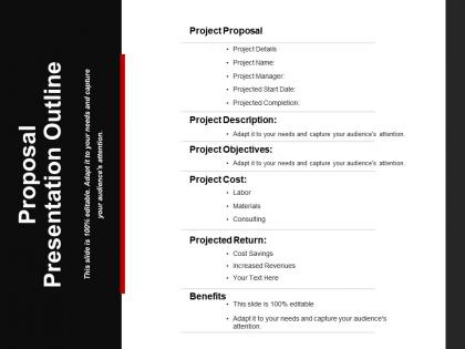 Proposal presentation outline powerpoint slide ideas