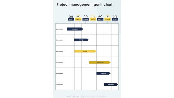 Proposal Project Management Gantt Chart One Pager Sample Example Document