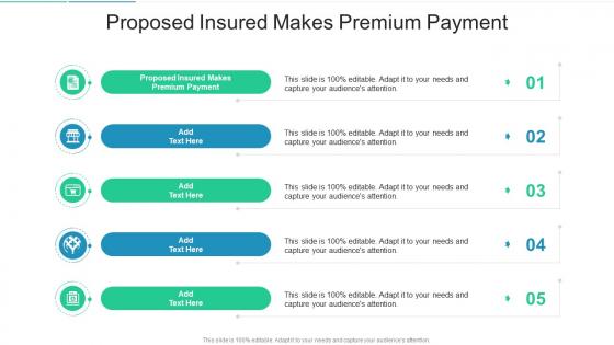 Proposed Insured Makes Premium Payment In Powerpoint And Google Slides Cpb
