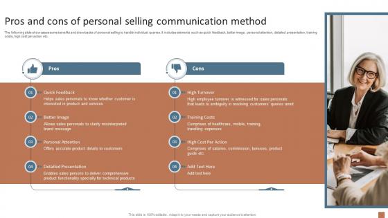 Pros And Cons Of Personal Selling Communication Integrated Marketing Communication MKT SS V