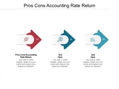 Pros cons accounting rate return ppt powerpoint presentation file influencers cpb