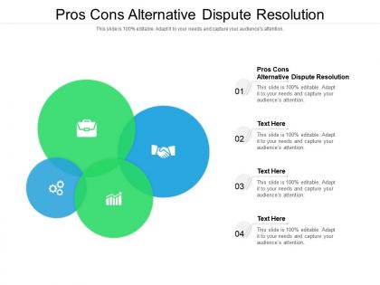 Pros cons alternative dispute resolution ppt background designs cpb