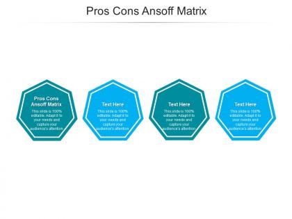 Pros cons ansoff matrix ppt powerpoint presentation infographics objects cpb
