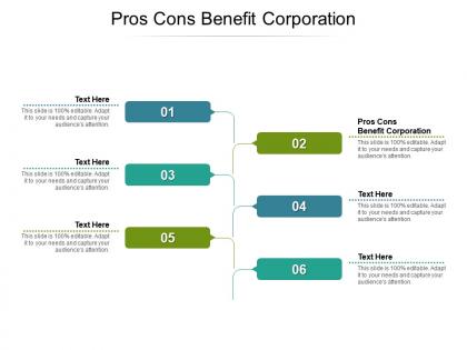 Pros cons benefit corporation ppt powerpoint presentation infographic template templates cpb