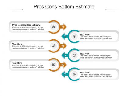 Pros cons bottom estimate ppt powerpoint presentation file sample cpb