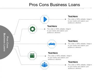 Pros cons business loans ppt powerpoint presentation styles infographic template cpb