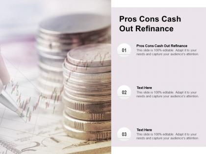 Pros cons cash out refinance ppt powerpoint presentation show graphics pictures cpb
