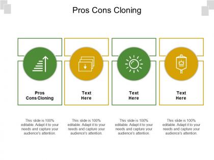Pros cons cloning ppt powerpoint presentation portfolio mockup cpb