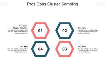 Pros cons cluster sampling ppt powerpoint presentation summary diagrams cpb