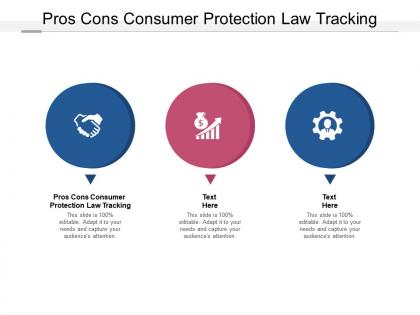 Pros cons consumer protection law tracking ppt powerpoint presentation model influencers cpb