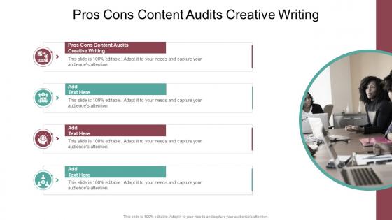 Pros Cons Content Audits Creative Writing In Powerpoint And Google Slides Cpb