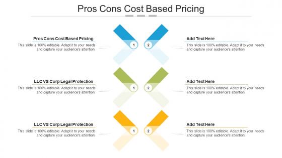 Pros Cons Cost Based Pricing Ppt Powerpoint Presentation Layouts Outfit Cpb