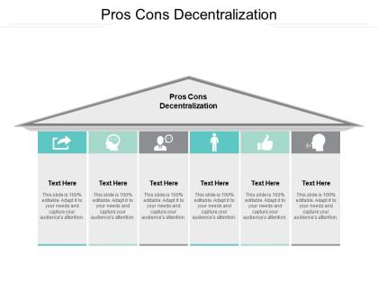 Pros cons decentralization ppt powerpoint presentation diagram templates cpb
