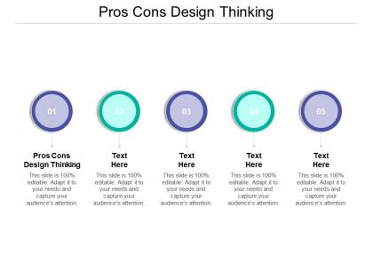 Pros cons design thinking ppt powerpoint presentation icon example topics cpb