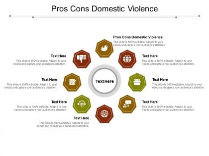 Pros cons domestic violence ppt powerpoint presentation model clipart images cpb
