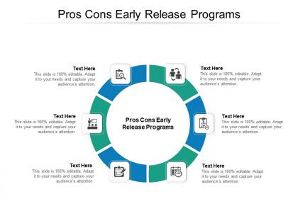 Pros cons early release programs ppt powerpoint presentation portfolio portrait cpb