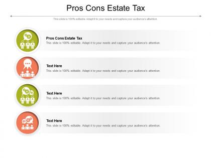 Pros cons estate tax ppt powerpoint presentation infographics example cpb