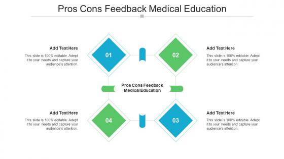 Pros Cons Feedback Medical Education Ppt Powerpoint Presentation Infographic Template Visual Aids Cpb
