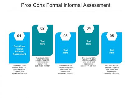 Pros cons formal informal assessment ppt powerpoint presentation professional templates cpb
