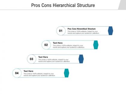 Pros cons hierarchical structure ppt powerpoint presentation summary designs download cpb